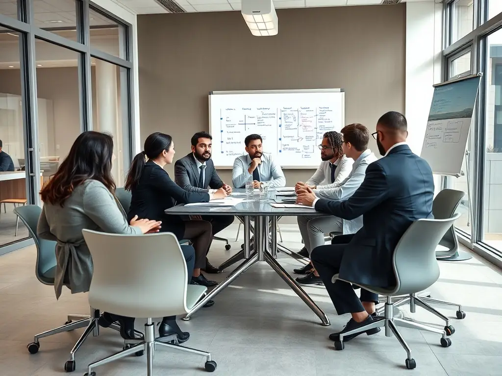 A professional photograph of a corporate gathering in Chennai, India, with participants engaged in a panel discussion.